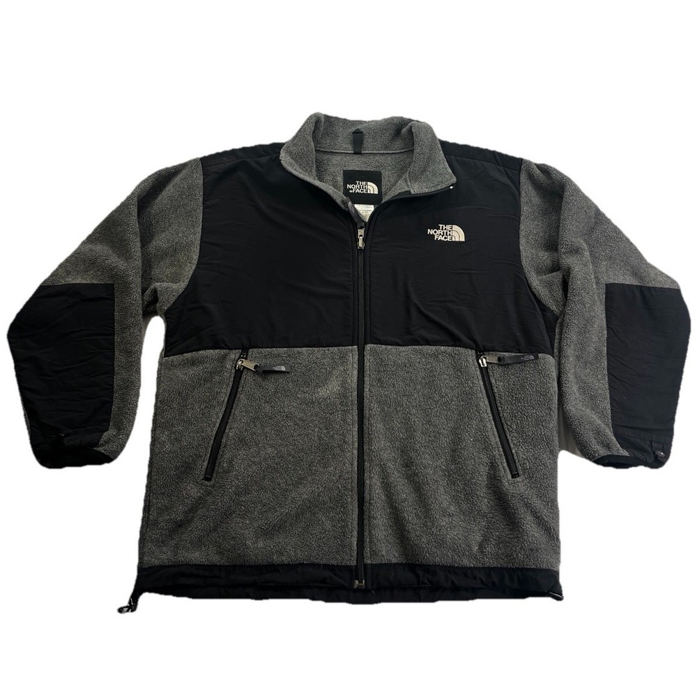 The North Face Gray Fleece Denali‎ Style Full zip Jacket Size Youth XL